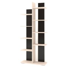 Стеллаж Баронс Норд СТ.079.816-00 8 полок, материал: ЛДСП, ШxГxВ: 82х29х194 см, венге цаво/дуб молочный