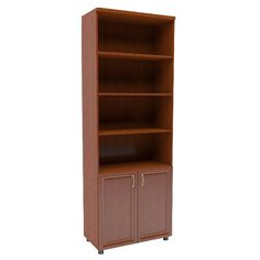 Стеллаж Баронс Премьер СТ.002.800-05 2 дверцы, 4 полки, материал: ЛДСП, ШxГxВ: 80х39х221.2 см, орех мария луиза