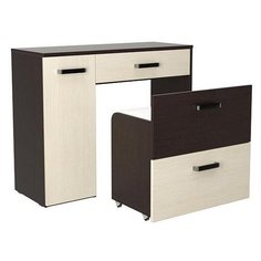 Столик туалетный ОЛМЕКО Виктория, ДхШ: 95.6 х 38.5 см, венге/дуб Линдберг