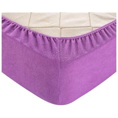 Простыня Текс-Дизайн махровая на резинке 120 х 200 сирень