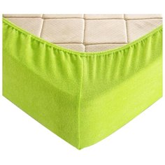 Простыня Текс-Дизайн махровая на резинке 200 х 200 салат