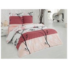 Постельное белье 2-спальное ТЕТ-А-ТЕТ Мунлайт, бязь, 70 х 70 см белый/розовый