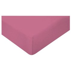 Простыня Ночь Нежна гладкокрашеный поплин 90 х 200 см розовый/лиловый