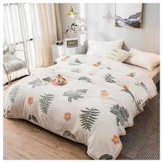 Плед Tango Lindo 150x200 см, белый/зеленый