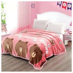 Плед Tango Lindo 150x200 см, розовый/коричневый