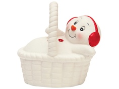 Игрушка Золотая сказка Снеговик в корзине 8cm 41751
