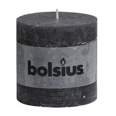 Свеча Bolsius block Rustic 10x10 антрацит