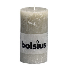 Свеча Bolsius block Rustic 13x6,8 каменно-бежевая