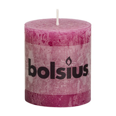 Свеча Bolsius block Rustic 8x6,8 цикламен