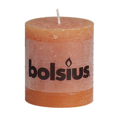 Свеча Bolsius block Rustic 8x6,8 оранжевая