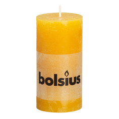 Свеча Bolsius block Rustic 10x5 охра желтая
