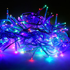 Гирлянда светодиодная Эра Нить Мишура мультиколор 200 LED 3,9 м (белый провод) ERA