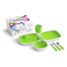 Набор посуды Munchkin Splas 7 предметов зеленый