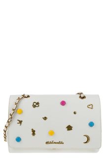 Сумка белого цвета с откидным клапаном Tosca BLU