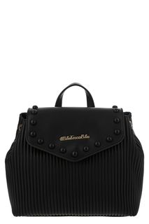Рюкзак черного цвета с золотистой фурнитурой Tosca BLU
