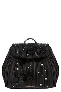 Рюкзак черного цвета с отделкой пайетками и бусинами Tosca BLU