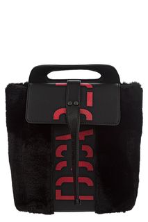 Рюкзак черного цвета из экомеха и экокожи Tosca BLU