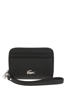Черный кошелек со съемной петлей на запястье Lacoste