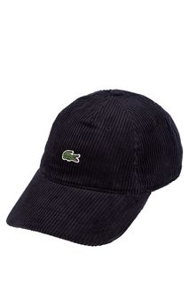 Вельветовая бейсболка синего цвета Lacoste