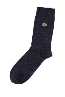 Высокие носки синего цвета Lacoste
