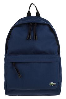 Синий текстильный рюкзак с широкими лямками Lacoste
