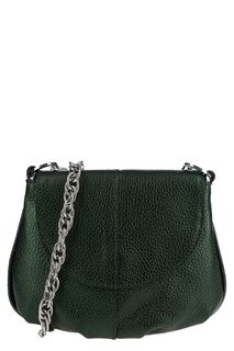 Маленькая кожаная сумка зеленого цвета Deboro