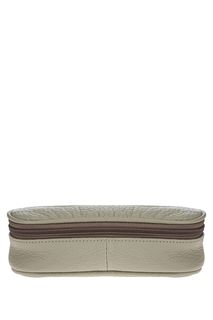 Косметичка из зерненой кожи с одним отделом на молнии Azaro