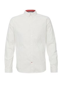 Приталенная хлопковая рубашка в горошек Tom Tailor