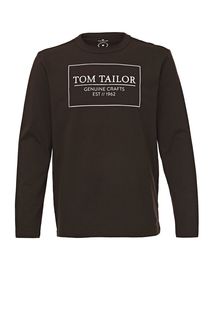 Хлопковая футболка с длинными рукавами Tom Tailor