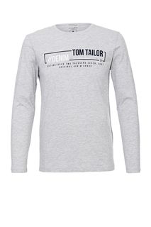 Футболка из хлопка с логотипом бренда Tom Tailor Denim