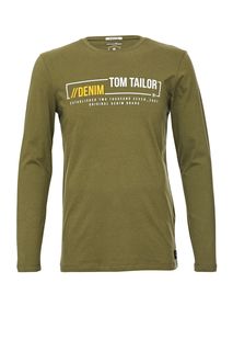 Футболка из хлопка с логотипом бренда Tom Tailor Denim