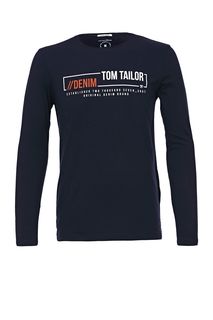 Футболка из хлопка с логотипом бренда Tom Tailor Denim