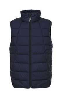 Синий утепленный жилет с воротником-стойкой Tom Tailor Denim