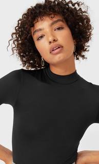 Stradivarius Боди С Воротником-Стойкой Женская Коллекция Черный Xl