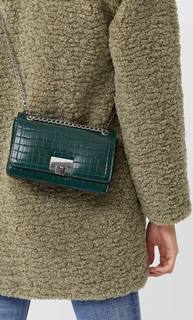 Stradivarius Сумка С Плечевым Ремнем И Эффектом Крокодиловой Кожи Женская Коллекция Оливково-Зеленый 103