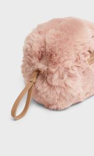 Stradivarius Косметичка Из Искусственного Меха Женская Коллекция Цвет Розового Макияжа 103