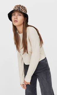 Stradivarius Укороченный Топ В Рубчик Женская Коллекция Цвет Камня M