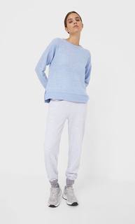Stradivarius Футболка Из Мягкой Ткани Женская Коллекция Небесно-Голубой Xl