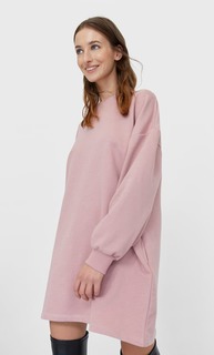 Stradivarius Платье Из Мягкой Ткани Женская Коллекция Пастельно-Розовый L