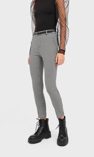 Stradivarius Брюки С Ремнем Женская Коллекция Черный 40