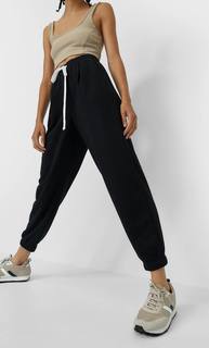 Stradivarius Джоггеры Свободного Кроя Женская Коллекция Черный Xs