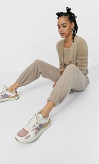Stradivarius Джоггеры Из Флиса Женская Коллекция Цвет Камня Xl