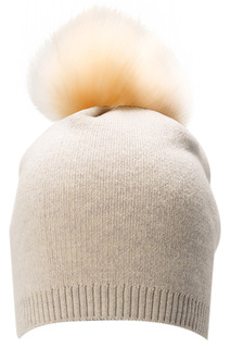 Шапка бини женская Mellizos H5-R203FP бежевая р.56-58