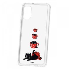 Чехол-накладка Samsung Galaxy A41 2019 Kruche Print Котенок в чашке КruЧЕ