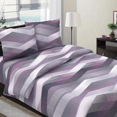 Постельное бельё "Традиция",бязь; Оливер (фиолетовый); Размер: 2.0 евро простыня