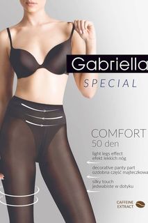 Утягивающие колготки с кофейным экстрактом Comfort 4 размер черный Gabriella