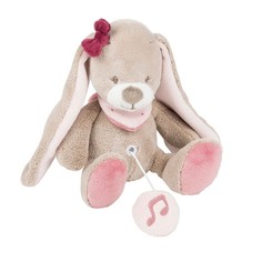 Игрушка мягкая Nattou Musical Soft toy MINI Nina, Jade & Lili Кролик музыкальная 987080
