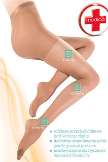 Колготки Medica Relax 20 den с антицеллюлитным эффектом 3 размер телесный Gabriella