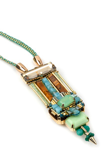 Колье женское Selena 10096991 зеленое