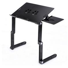 Столик трансформер для ноутбука Multifunctional Laptop Table T6 с 2 вентиляторами 55х26 см Baziator